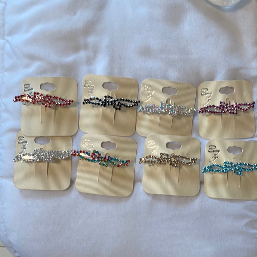 Rhinestone barrettes